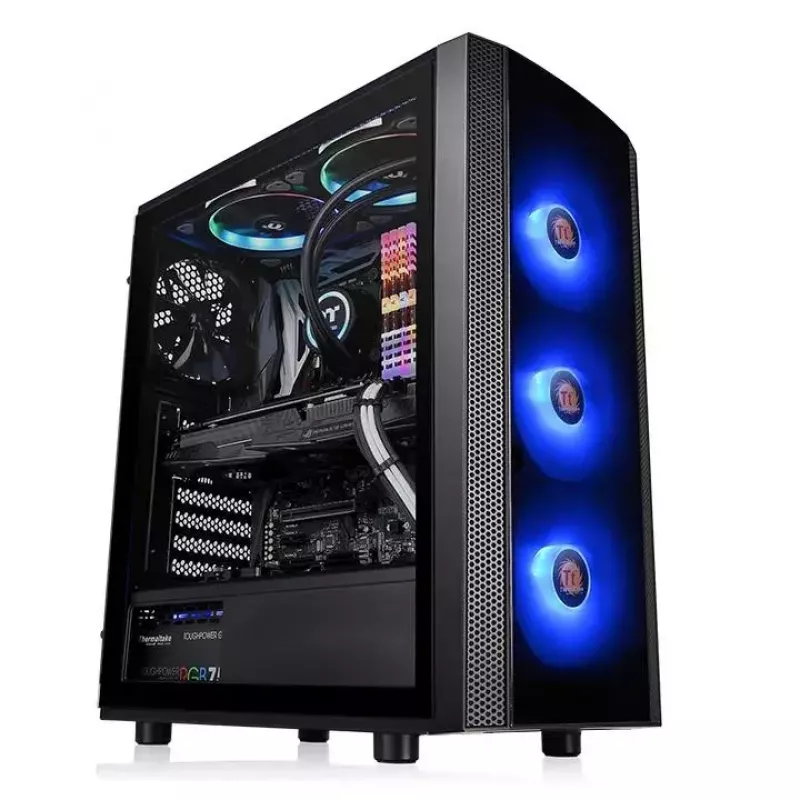 Arvutikorpus Thermaltake Versa J25 TG RGB Midi Tower Must