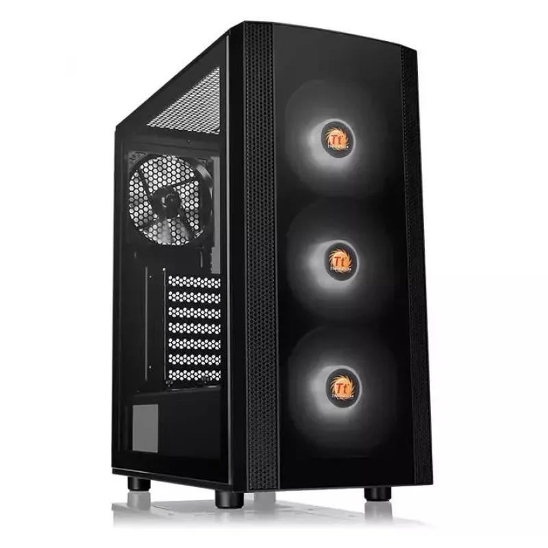 Arvutikorpus Thermaltake Versa J25 TG RGB Midi Tower Must