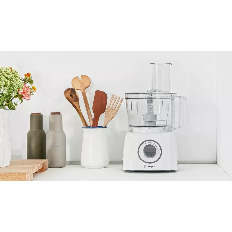 Köögikombain Bosch MCM3100W — 800 W, 2,3 L kauss, 2 kiirust, turbo, valge