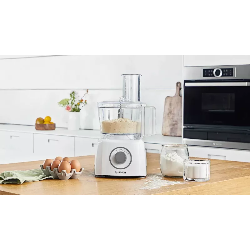Köögikombain Bosch MCM3100W — 800 W, 2,3 L kauss, 2 kiirust, turbo, valge