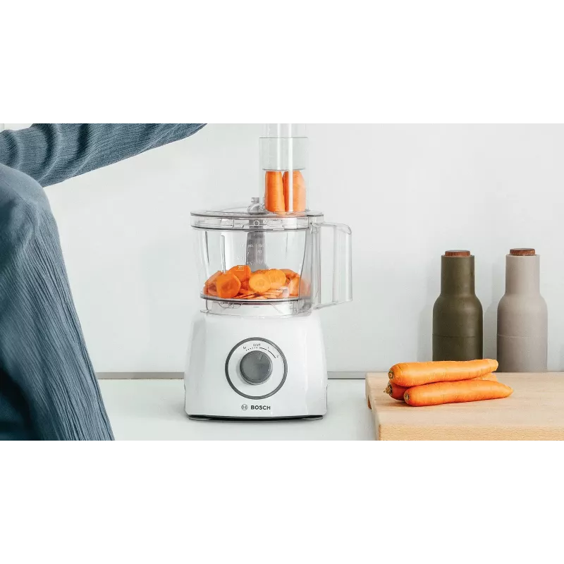 Köögikombain Bosch MCM3100W — 800 W, 2,3 L kauss, 2 kiirust, turbo, valge