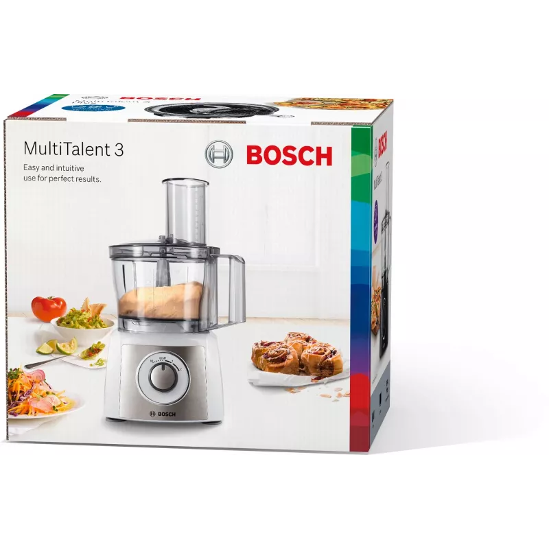 Köögikombain Bosch MCM3100W — 800 W, 2,3 L kauss, 2 kiirust, turbo, valge