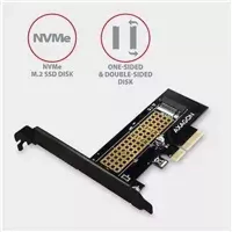 AXAGON ECO PCEM2-N PCIE NVME M.2 adapter, sisemine adapter PCI-Express x4 NVMe M.2 SSD kõvaketta ühendamiseks arvutiga