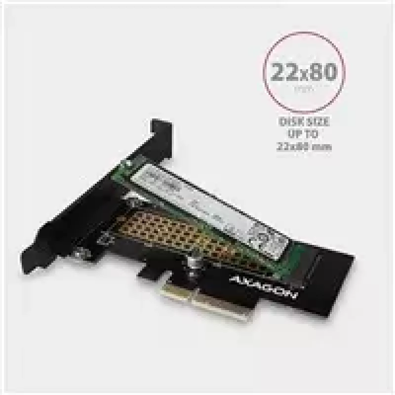 AXAGON ECO PCEM2-N PCIE NVME M.2 adapter, sisemine adapter PCI-Express x4 NVMe M.2 SSD kõvaketta ühendamiseks arvutiga