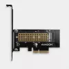 AXAGON ECO PCEM2-N PCIE NVME M.2 adapter, sisemine adapter PCI-Express x4 NVMe M.2 SSD kõvaketta ühendamiseks arvutiga