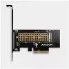 AXAGON ECO PCEM2-N PCIE NVME M.2 adapter, sisemine adapter PCI-Express x4 NVMe M.2 SSD kõvaketta ühendamiseks arvutiga