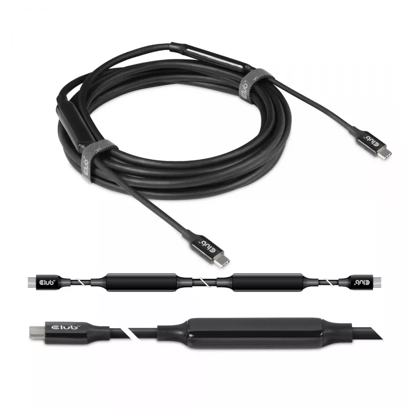 CLUB3D USB 3.2 Gen2 Type C to C Active Bi-directional kaabel 8K60Hz M/M 5m/16.4ft