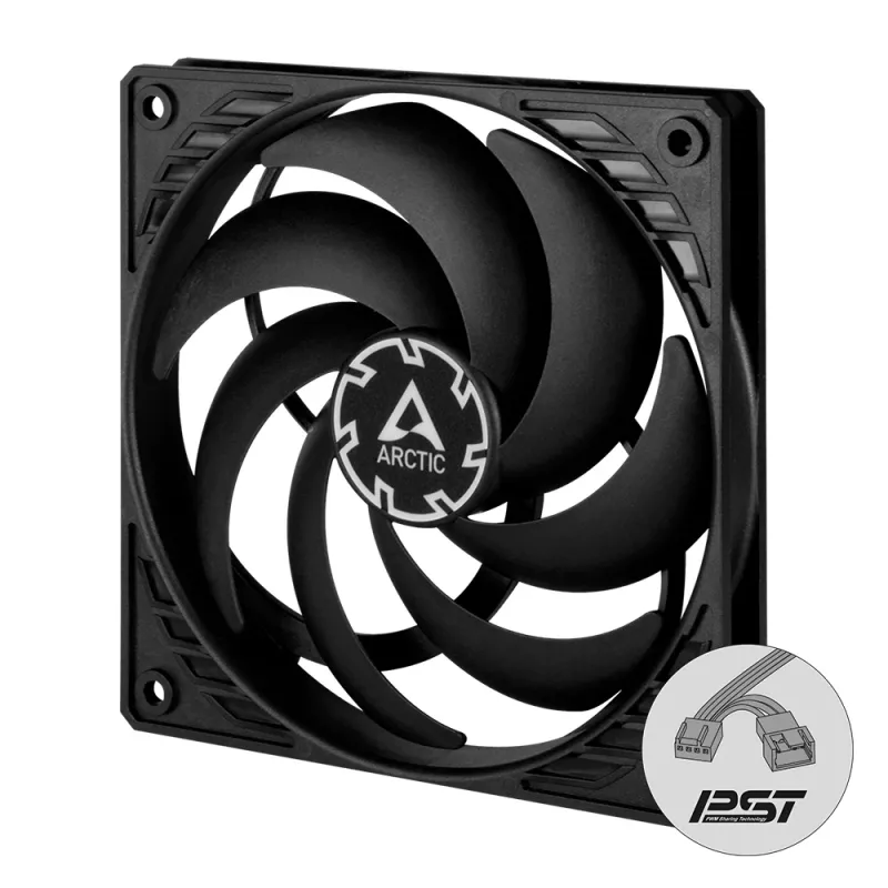 ARCTIC P12 Slim PWM PST rõhuoptimeeritud 120 mm PWM ventilaator integreeritud Y-kaabliga