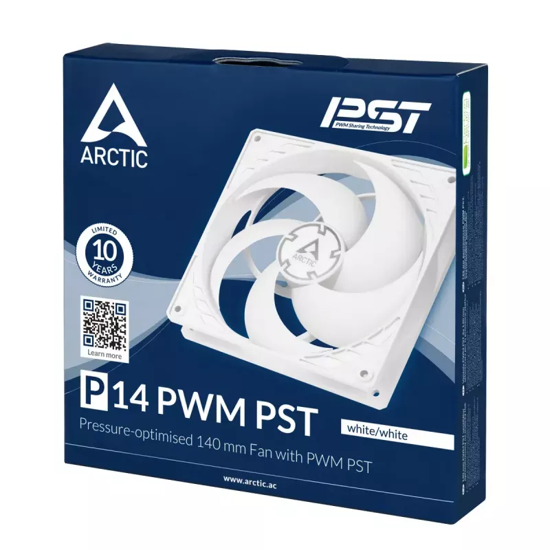 ARCTIC P14 PWM PST rõhuoptimeeritud 140 mm ventilaator PWM PST-ga