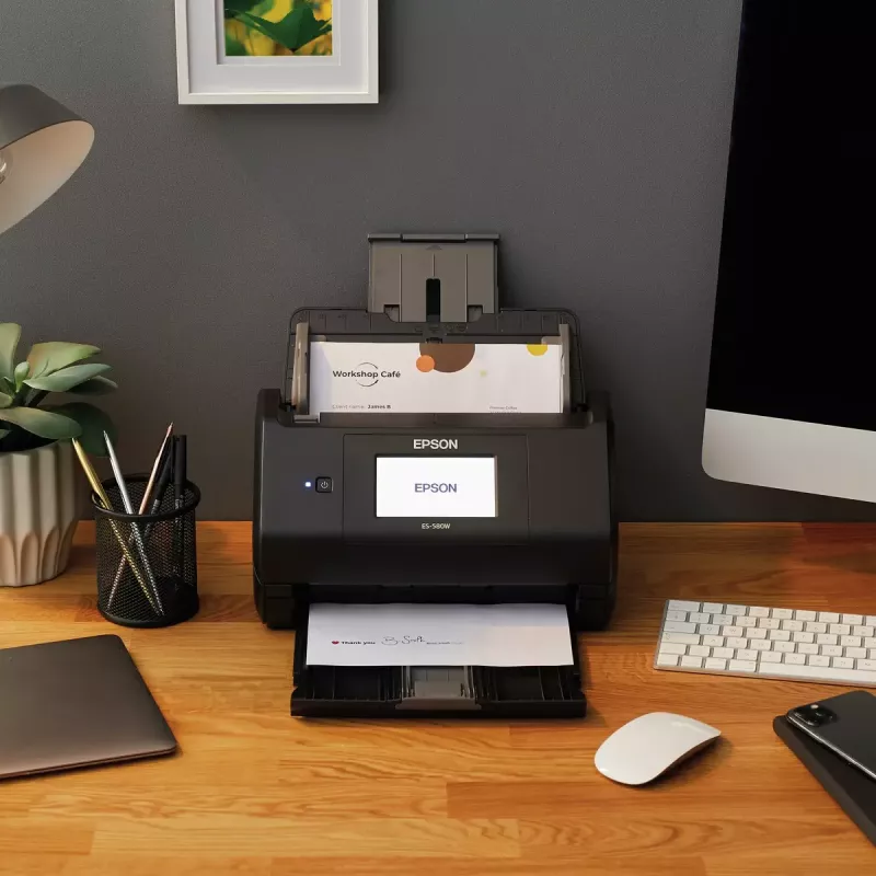 Epson WorkForce ES-580W Lehtedega skanner 600 x 600 DPI A4 Must