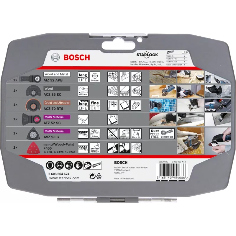 Bosch 2 608 664 624 multifunktsionaalse tööriista tarvik Terakomplekt