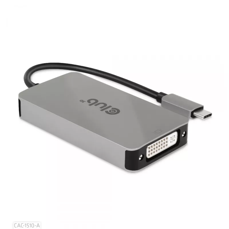 CLUB3D USB3.2 Gen1 Type-C kuni Dual Link DVI-D HDCP OFF versiooni aktiivne adapter M/F Apple Cinema Displays jaoks