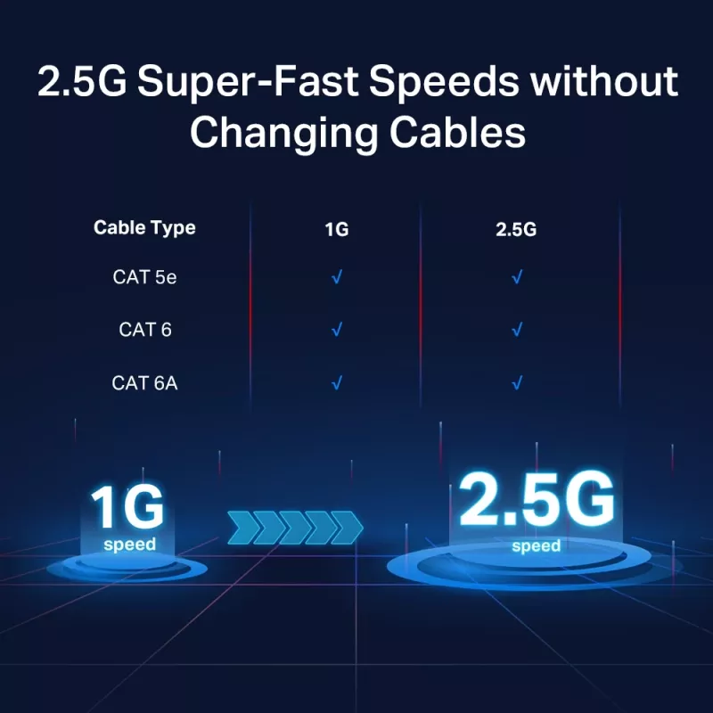 Haldamatu lüliti TP-Link TL-SG105-M2 5 pordiga 2,5G laualüliti