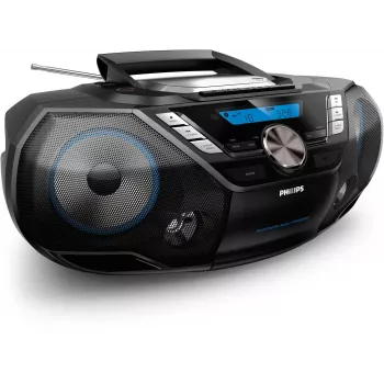Philips CD Soundmachine AZB798T/12, analoog- ja digitaalne, DAB, DAB+, FM, mängija, CD, CD-R, CD-RW, kiire tagasikerimine, kiire edasikerimine, järgmine, eelmine, programm, kordamine, juhuesitus, 12 W