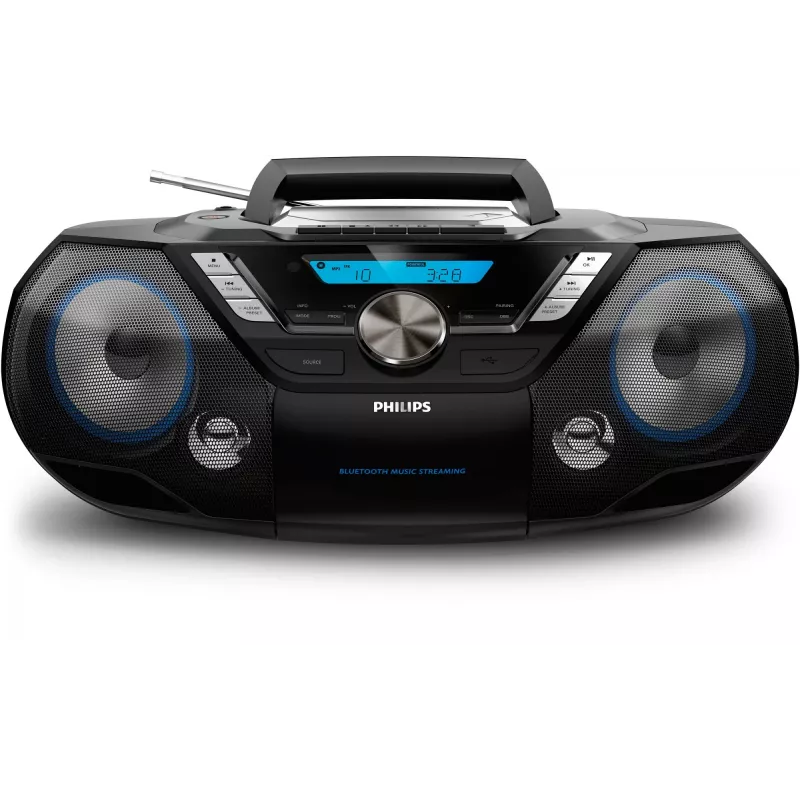 Philips CD Soundmachine AZB798T/12, analoog- ja digitaalne, DAB, DAB+, FM, mängija, CD, CD-R, CD-RW, kiire tagasikerimine, kiire edasikerimine, järgmine, eelmine, programm, kordamine, juhuesitus, 12 W