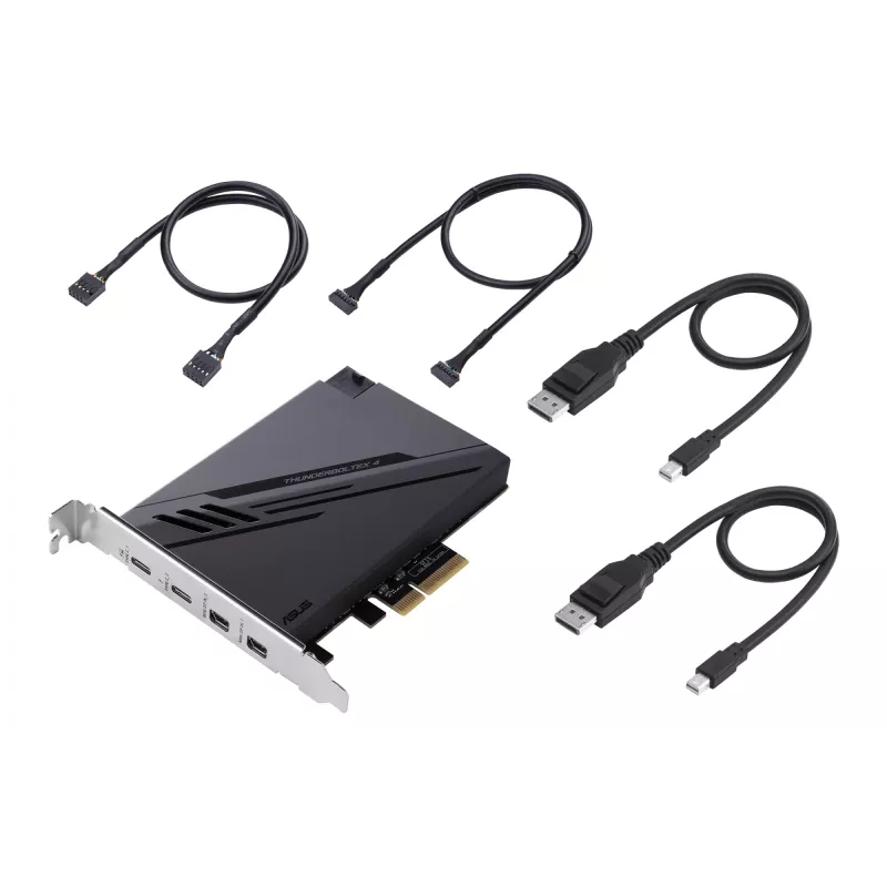ASUS ThunderboltEX 4 liidesekaardid/adapter Sisemine Mini DisplayPort, PCIe, Thunderbolt, USB 2.0, USB 3.2 Gen 2 (3.1 Gen 2)