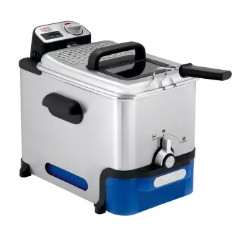 Tefal Oleoclean Pro Inox & Design FR8040 Ühekordne 3,5 L 2300 W Must, Roostevaba teras