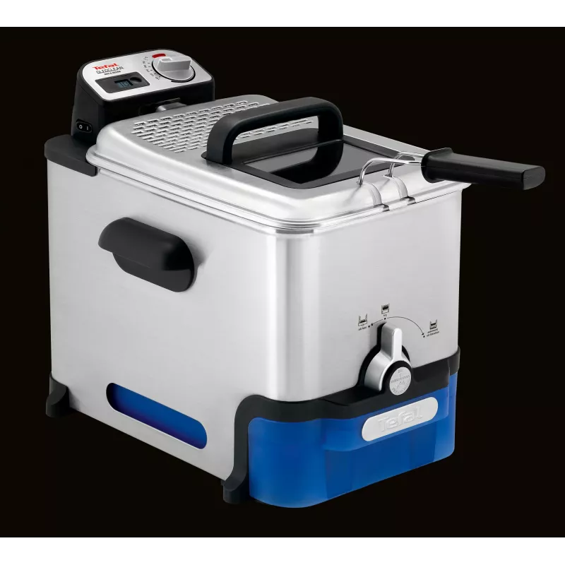 Tefal Oleoclean Pro Inox & Design FR8040 Ühekordne 3,5 L 2300 W Must, Roostevaba teras