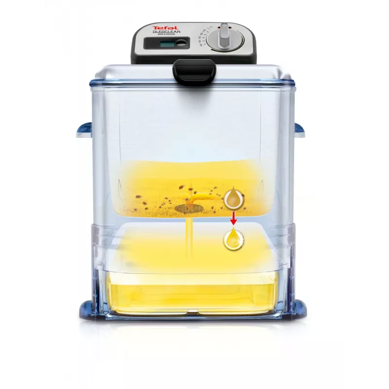 Tefal Oleoclean Pro Inox & Design FR8040 Ühekordne 3,5 L 2300 W Must, Roostevaba teras