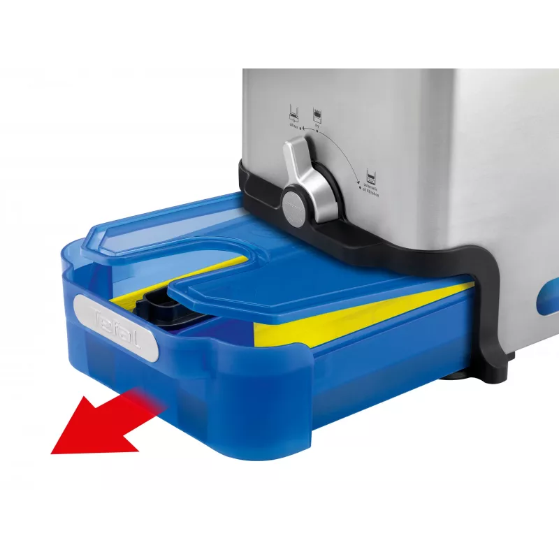 Tefal Oleoclean Pro Inox & Design FR8040 Ühekordne 3,5 L 2300 W Must, Roostevaba teras