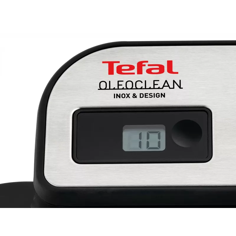 Tefal Oleoclean Pro Inox & Design FR8040 Ühekordne 3,5 L 2300 W Must, Roostevaba teras