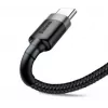 BASEUS punutud Cafule kiirlaadimiskaabel - USB Typee-A kuni Type-C 2A - 3m - hall/must (nailon)