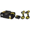 Juhtmeta elektritööriistade kombokomplekt DeWalt DCK266P2T — 18V, 2×5.0Ah akud, löökkeeraja ja kombipuur, laadija, kohver