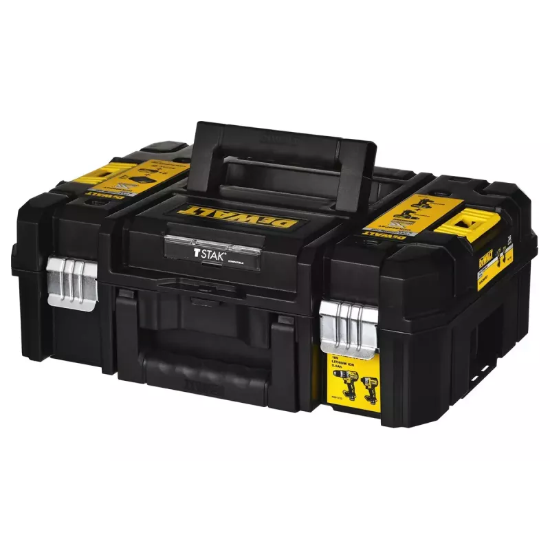 Juhtmeta elektritööriistade kombokomplekt DeWalt DCK266P2T — 18V, 2×5.0Ah akud, löökkeeraja ja kombipuur, laadija, kohver