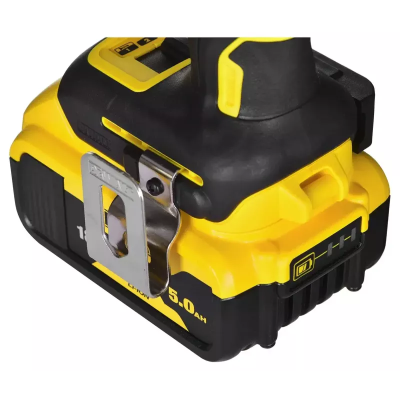 Juhtmeta elektritööriistade kombokomplekt DeWalt DCK266P2T — 18V, 2×5.0Ah akud, löökkeeraja ja kombipuur, laadija, kohver