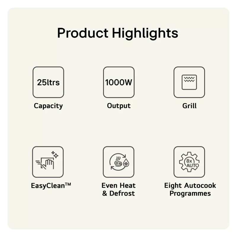 LG MH6535GIS mikrolaineahi Must Kombineeritud mikrolaineahi Paigaldus kapi kohale 25 L 1000 W