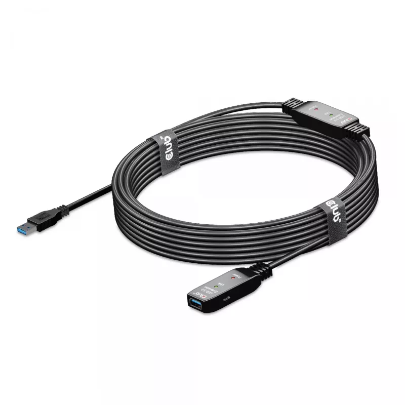CLUB3D USB 3.2 Gen1 aktiivne korduvkaabel 10 m / 32.8ft M/F 28AWG