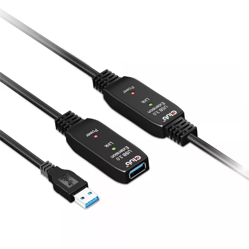 CLUB3D USB 3.2 Gen1 aktiivne korduskaabel 15 m/ 49.2 ft M/F 28AWG