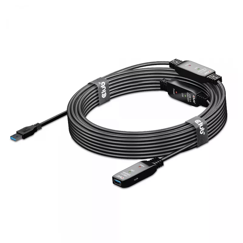 CLUB3D USB 3.2 Gen1 aktiivne korduskaabel 15 m/ 49.2 ft M/F 28AWG