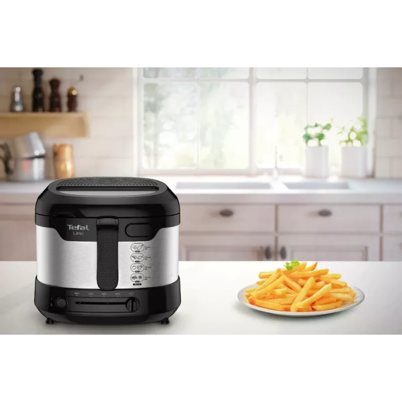 Tefal Uno FF215D ühekordne 1,8 L eraldiseisev 1600 W fritüür must, roostevaba teras