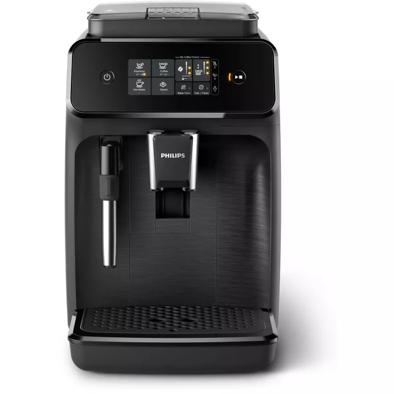 Espressomasin Philips EP1220/00 — täisautomaatne, 1,8 L veepaak, 275 g oanõu, 15 baari, keraamiline veski, 12 jahvatusastet, must