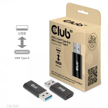 CLUB3D USB 3.2 Gen1 Tüüp A–USB 3.2 Gen1 Type C adapter M/F