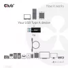 CLUB3D USB 3.2 Gen1 Tüüp A–USB 3.2 Gen1 Type C adapter M/F