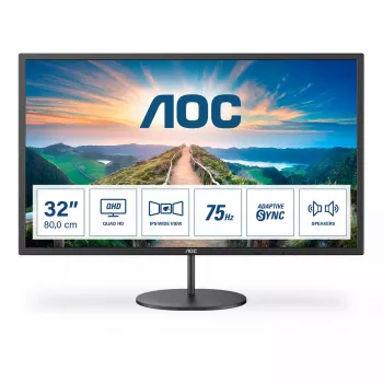 AOC V4 Q32V4 arvutimonitor 80 cm (31,5 tolli) 2560 x 1440 pikslit 2K Ultra HD LED must