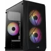PC-korpus AEROCOOL CS107V2 Mini Torn – Must, microATX/Mini-ITX, 2x120mm ventilaatorit, 1x3,5-tolline + 2x2,5-tollist sahtlit
