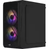 PC-korpus AEROCOOL CS107V2 Mini Torn – Must, microATX/Mini-ITX, 2x120mm ventilaatorit, 1x3,5-tolline + 2x2,5-tollist sahtlit