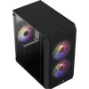 PC-korpus AEROCOOL CS107V2 Mini Torn – Must, microATX/Mini-ITX, 2x120mm ventilaatorit, 1x3,5-tolline + 2x2,5-tollist sahtlit