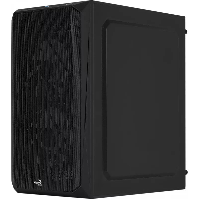 PC-korpus AEROCOOL CS107V2 Mini Torn – Must, microATX/Mini-ITX, 2x120mm ventilaatorit, 1x3,5-tolline + 2x2,5-tollist sahtlit