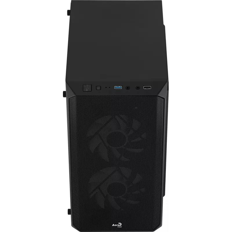 PC-korpus AEROCOOL CS107V2 Mini Torn – Must, microATX/Mini-ITX, 2x120mm ventilaatorit, 1x3,5-tolline + 2x2,5-tollist sahtlit