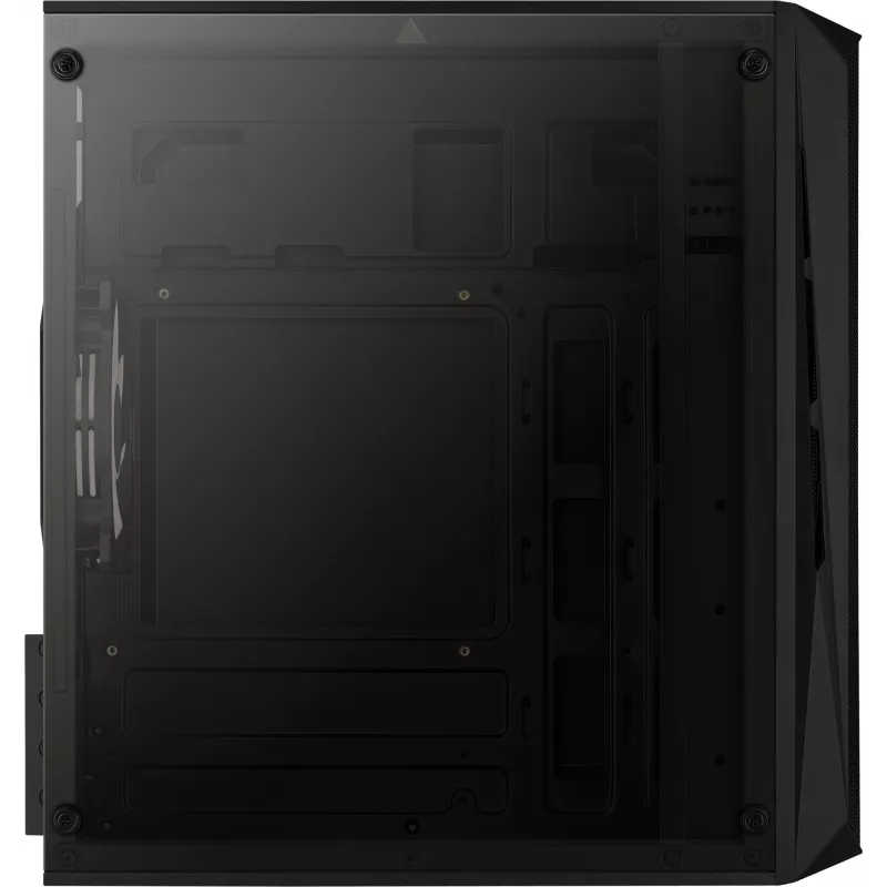 PC-korpus AEROCOOL CS107V2 Mini Torn – Must, microATX/Mini-ITX, 2x120mm ventilaatorit, 1x3,5-tolline + 2x2,5-tollist sahtlit