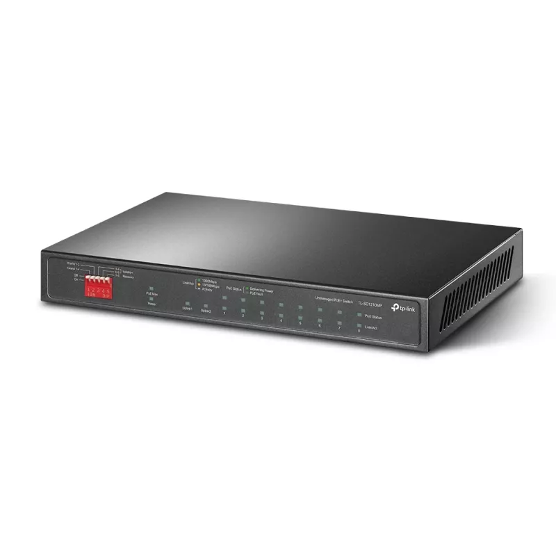 TP-Link TL-SG1210MP võrgulüliti Haldamata Gigabit Ethernet (10/100/1000) Power over Ethernet (PoE) Must