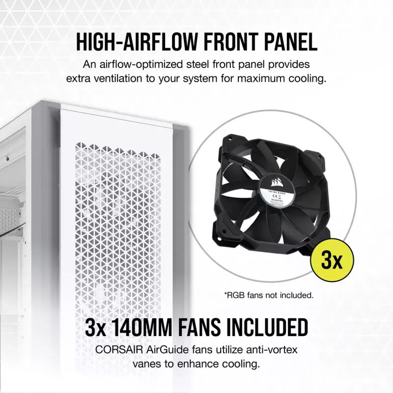 Arvuti korpus Corsair 7000D AIRFLOW Full Tower Valge