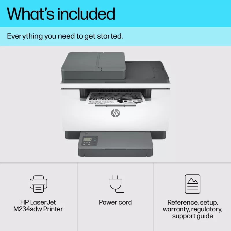 Multifunktsionaalne laserprinter HP LaserJet MFP M234sdw — Mono A4, 29 ppm, Duplex, Wi‑Fi, Ethernet