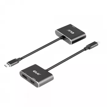 CLUB3D MST jaotur USB3.2 Gen2 USB-C(DP Alt-Mode) DisplayPort + HDMI 4K60Hz M/F
