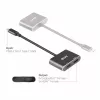 CLUB3D MST jaotur USB3.2 Gen2 USB-C(DP Alt-Mode) DisplayPort + HDMI 4K60Hz M/F