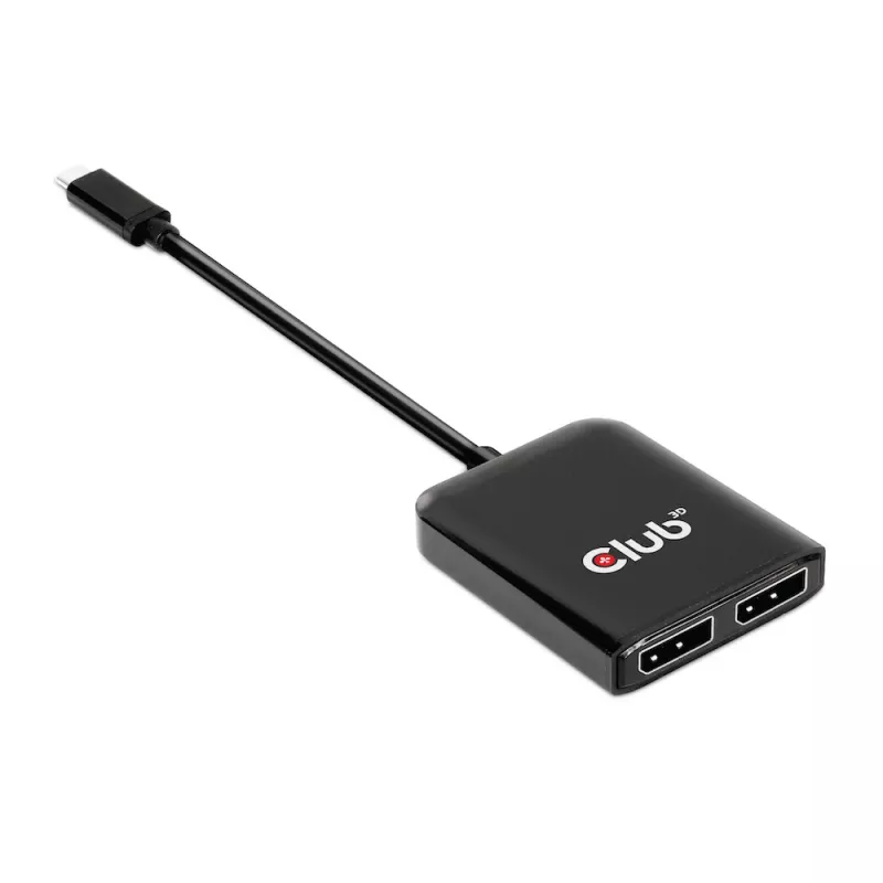 CLUB3D USB3.2 Gen2 USB-C(DP™ Alt-Mode) DisplayPort™-le kahe monitori 4K60Hz M/F MST jaotur